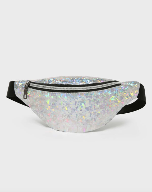 Silver Holographic Fanny Pack Bag