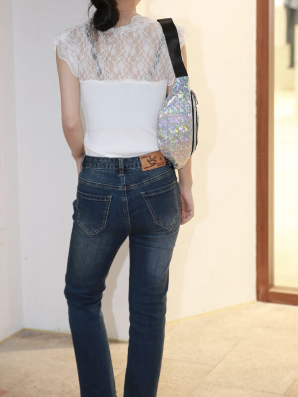Silver Holographic Fanny Pack Bag