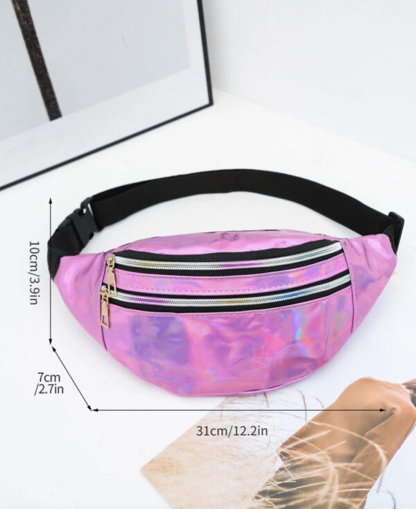 Pink Holographic Fanny Pack Bag