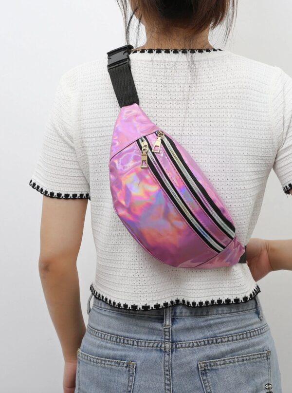 Pink Holographic Fanny Pack Bag