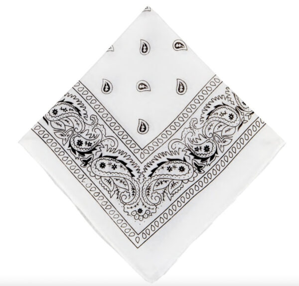 White Paisley Bandana