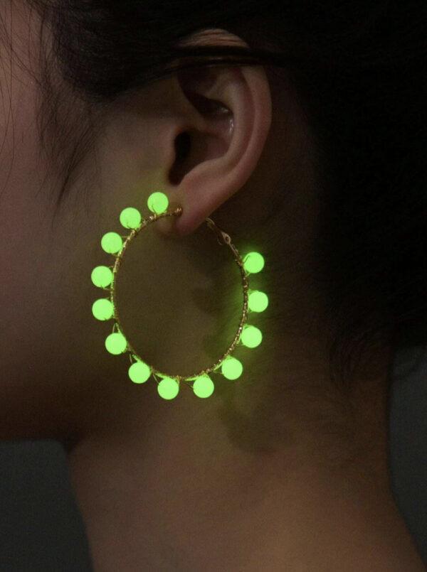 Glow-In-The-Dark Hoop Earrings