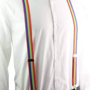 Rainbow Metallic Suspenders