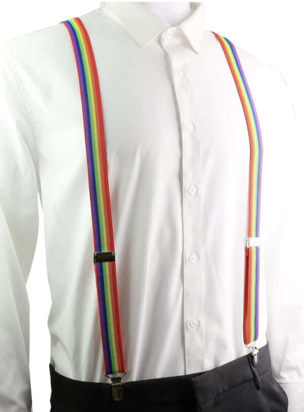 Rainbow Metallic Suspenders