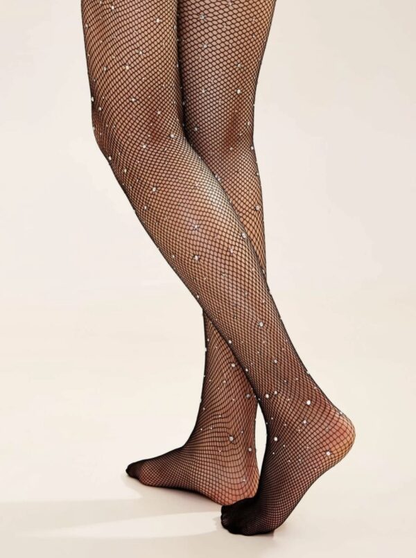 Diamante Bedazzled Fishnet Stockings