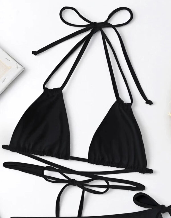 Simple Black Bikini Halter Top