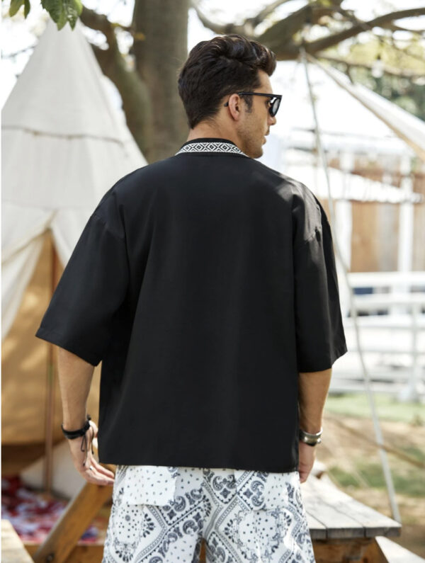 Men's Black Festival Kimono