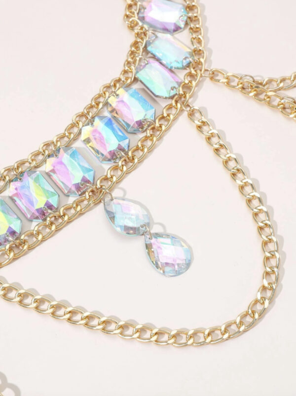 Gold Power Gemstone Waist Chain
