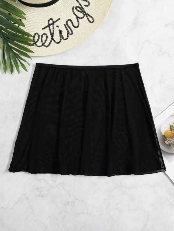 Simple Black Sheer Mini Skirt