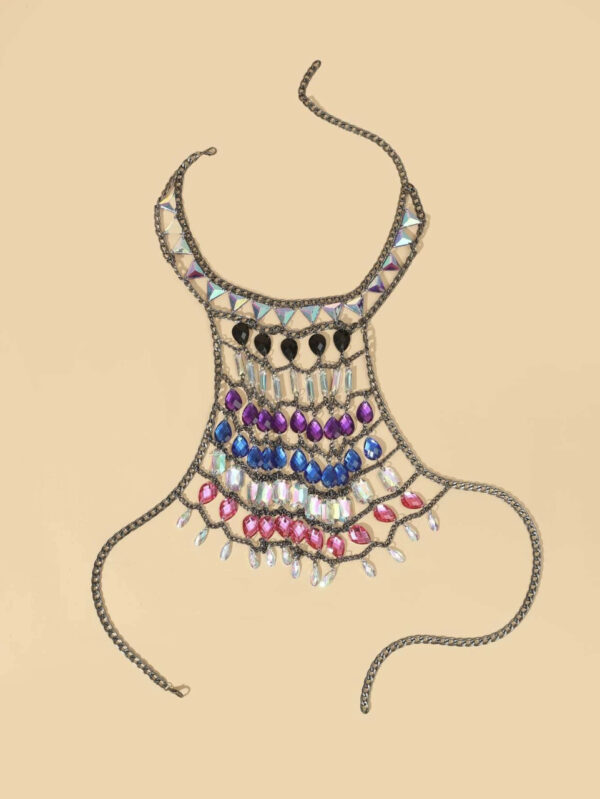 Colourful Gemstone Body Chain Top - Various
