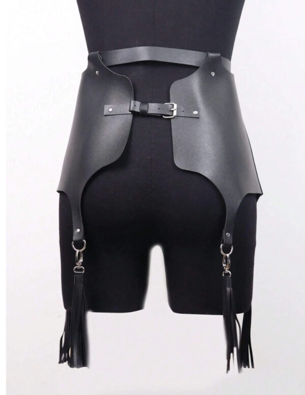 Adjustable PU Leather Skirt Harness
