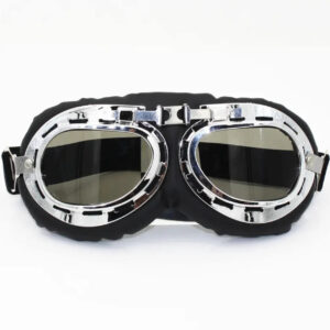 Silver Aviator Style Goggles