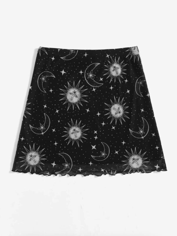 Sun Moon Mini Skirt