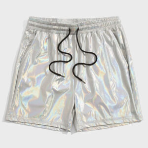 Silver Metallic Men’s Shorts
