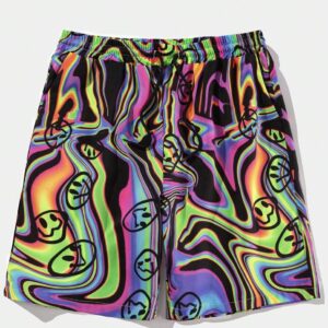 Psychodelic Drawstring Shorts
