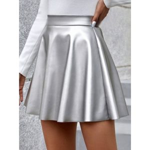 Silver Matte Skirt