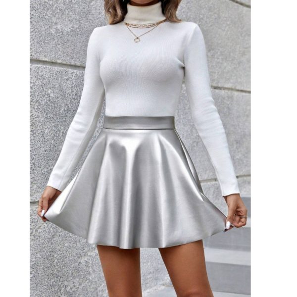 Silver Matte Skirt