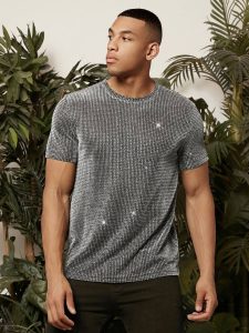 Black with Silver Thread T-Shirt