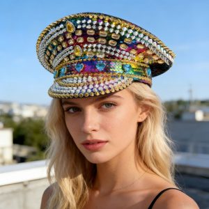 Copper Style Festival Gemstone Hat