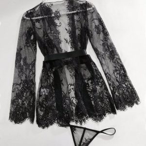 2PC Lace Gown & G-String