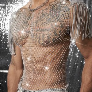 Unisex Diamante Epaulette Cover Up