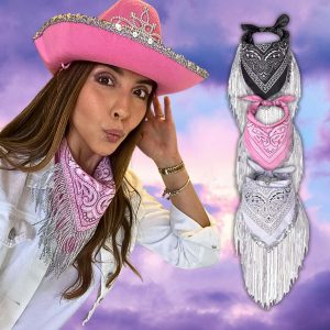 Sequin Bandana Scarf