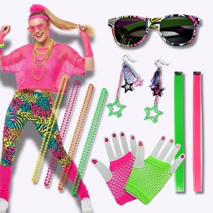 11 PC 80's Dress Up Set