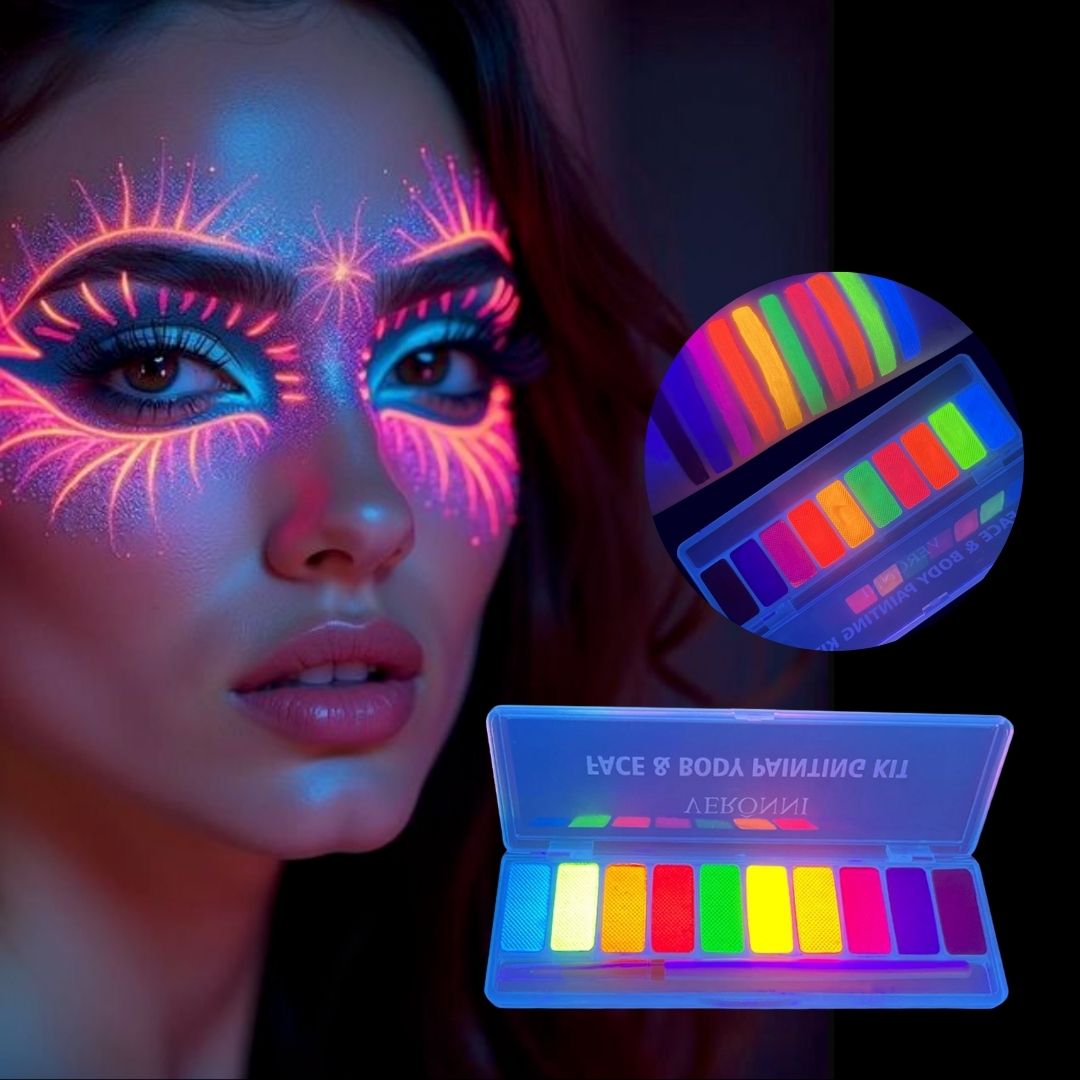 Fluorescent UV Fine Makeup Pallet Fluorescent UV Fine Makeup Pallet