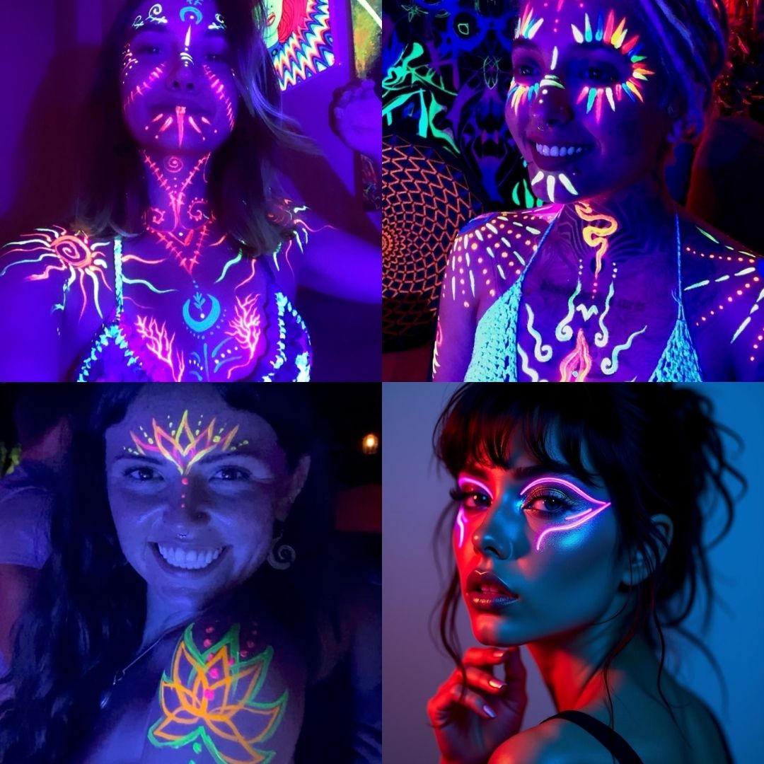Fluorescent UV Fine Makeup Pallet Fluorescent UV Fine Makeup Pallet