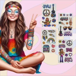 Hippie Temporary Tattoos