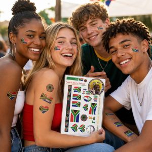 South African Flag Temporary Tattoos