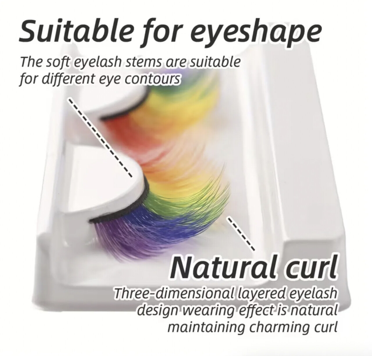 False Lashes - Rainbow